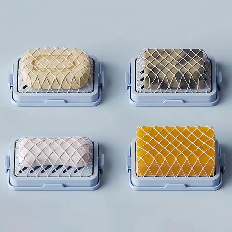 Soap Dish Draining - High Elasticity Mesh Soap Foaming Box