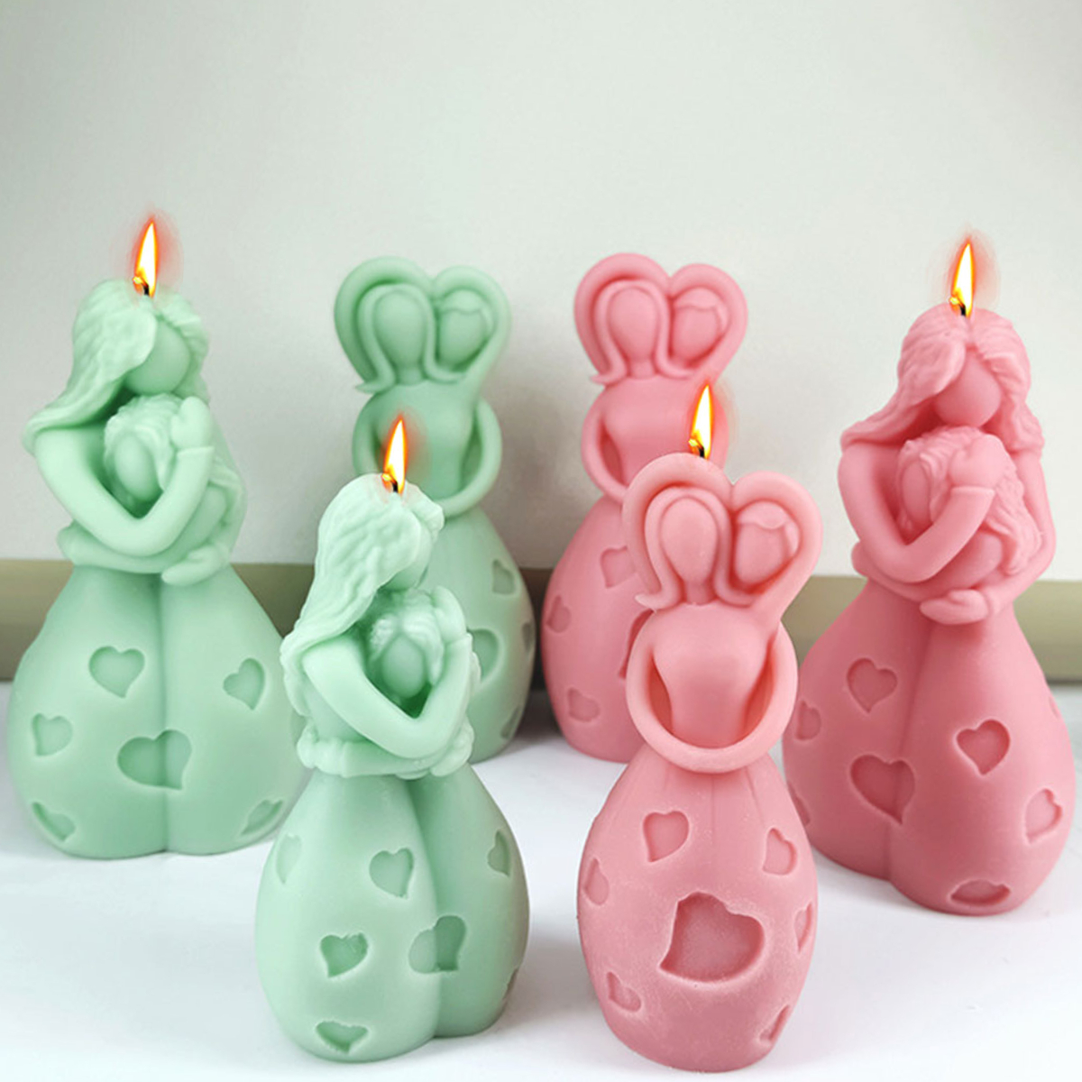 Soap Making Kit For Kids - Mother Hugging Child Candle Silicone Mold