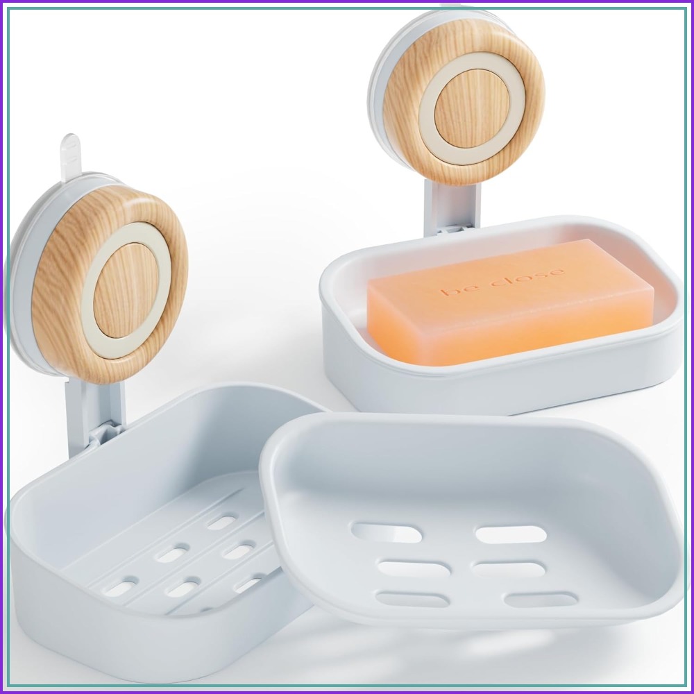 Soap Dish Draining - 2 Pack Double Layer Soap Dish