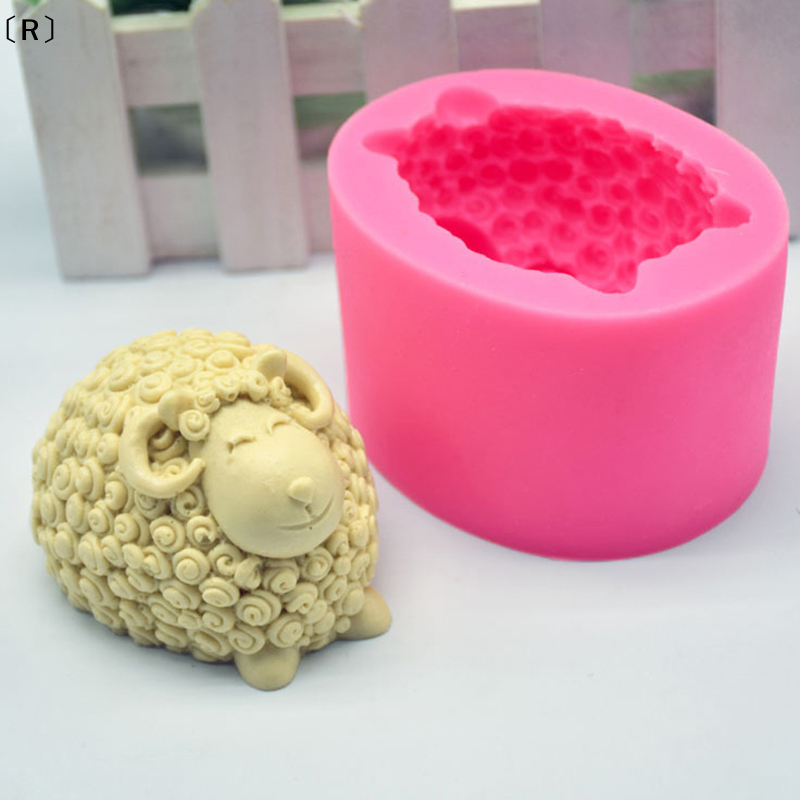 Soap Making Chemical - 〔R〕3D Sheep Silicone Candle Molds Forms