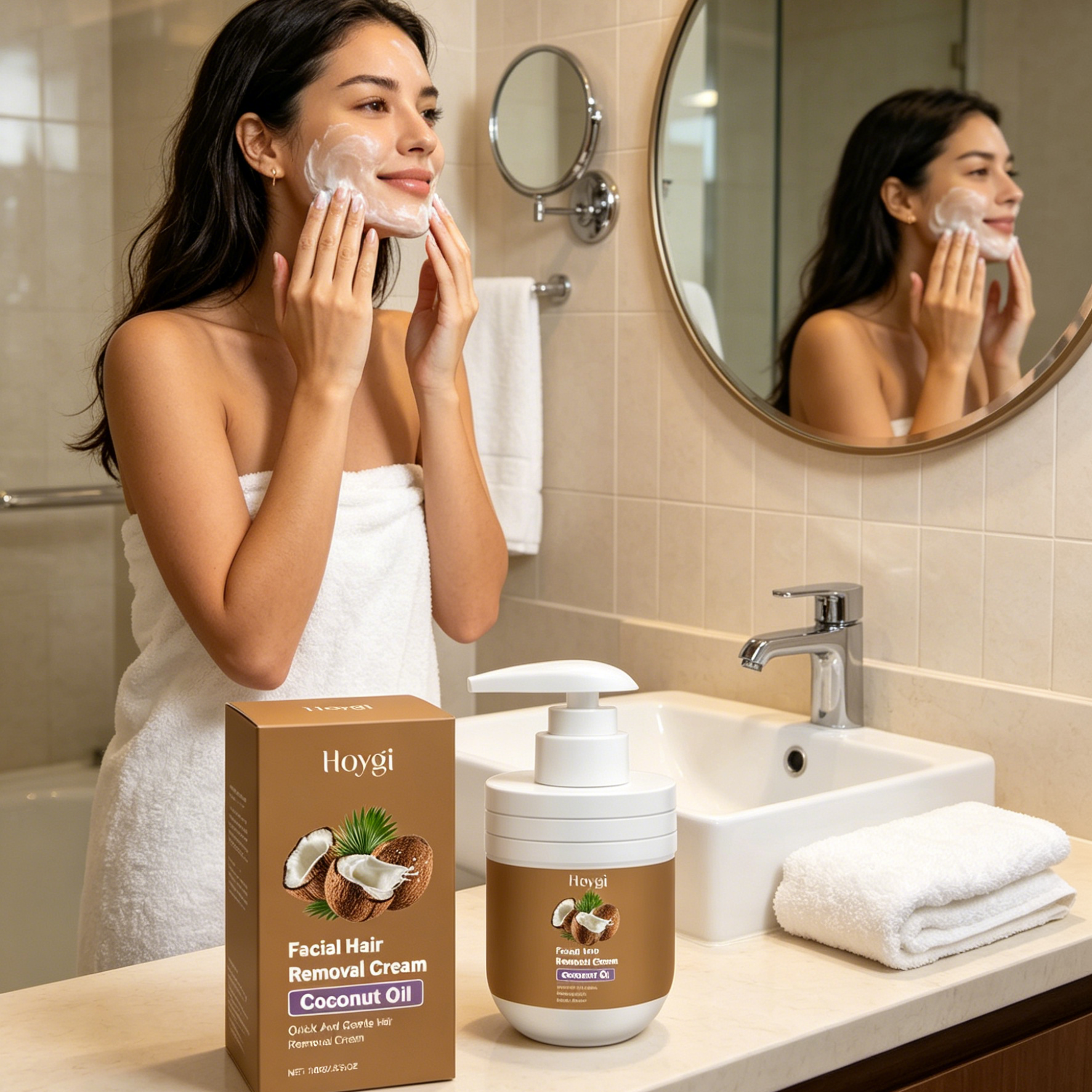 Coconut Oil Refined - Hoygi Facial Hair Removal Cream for