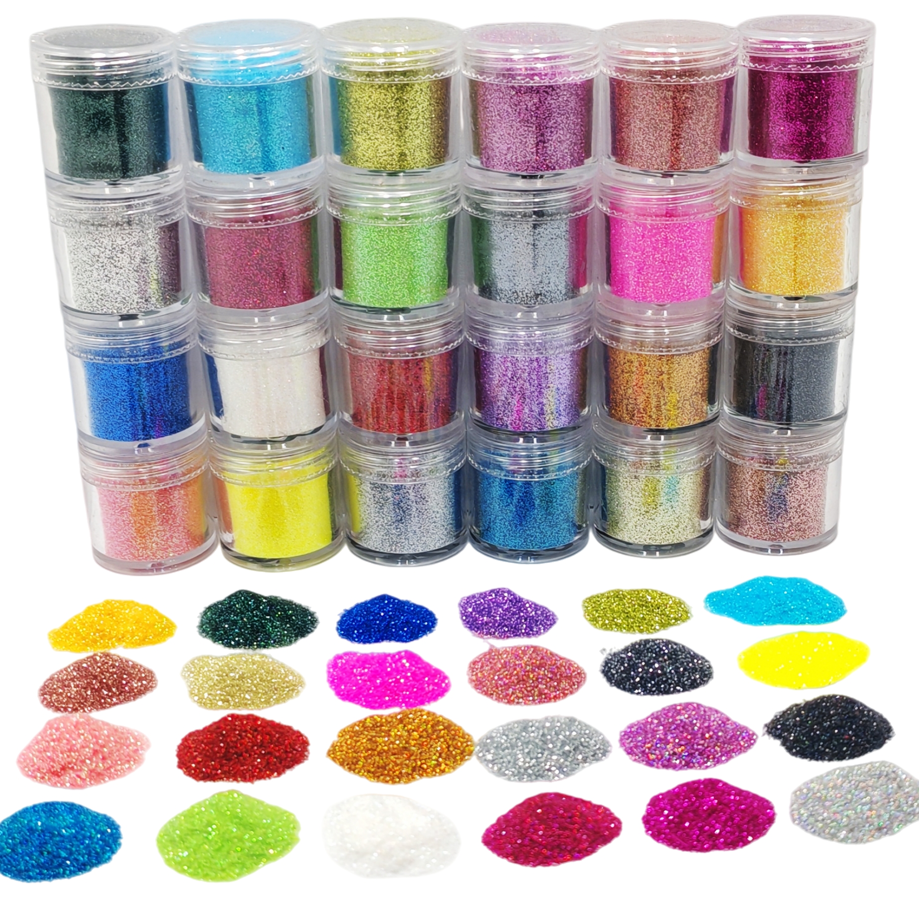 Soap Making Art - 24-Color Cosmetic Iridescent Holographic Fine Glitter