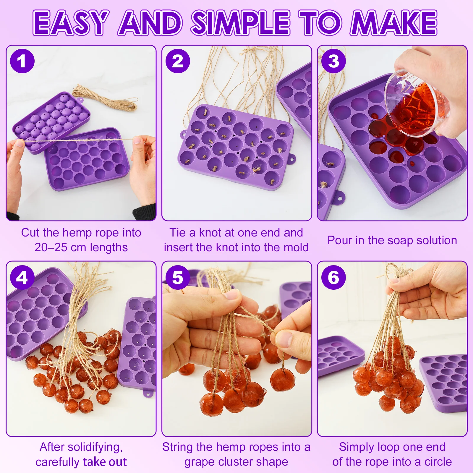 2 Pcs Grape Ball Handmade Soap - Soap Making Easy recensione e prezzo
