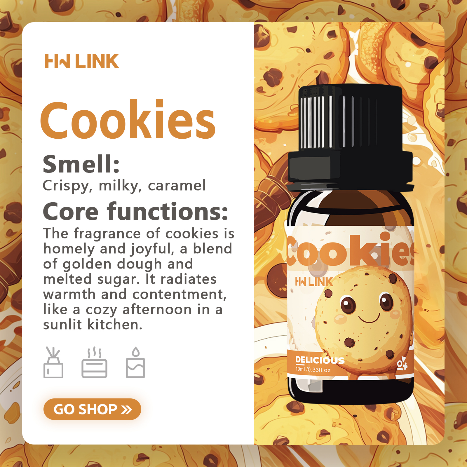 10ml Cookies Essential Oils Pe - Soap Making Chemical recensione e prezzo