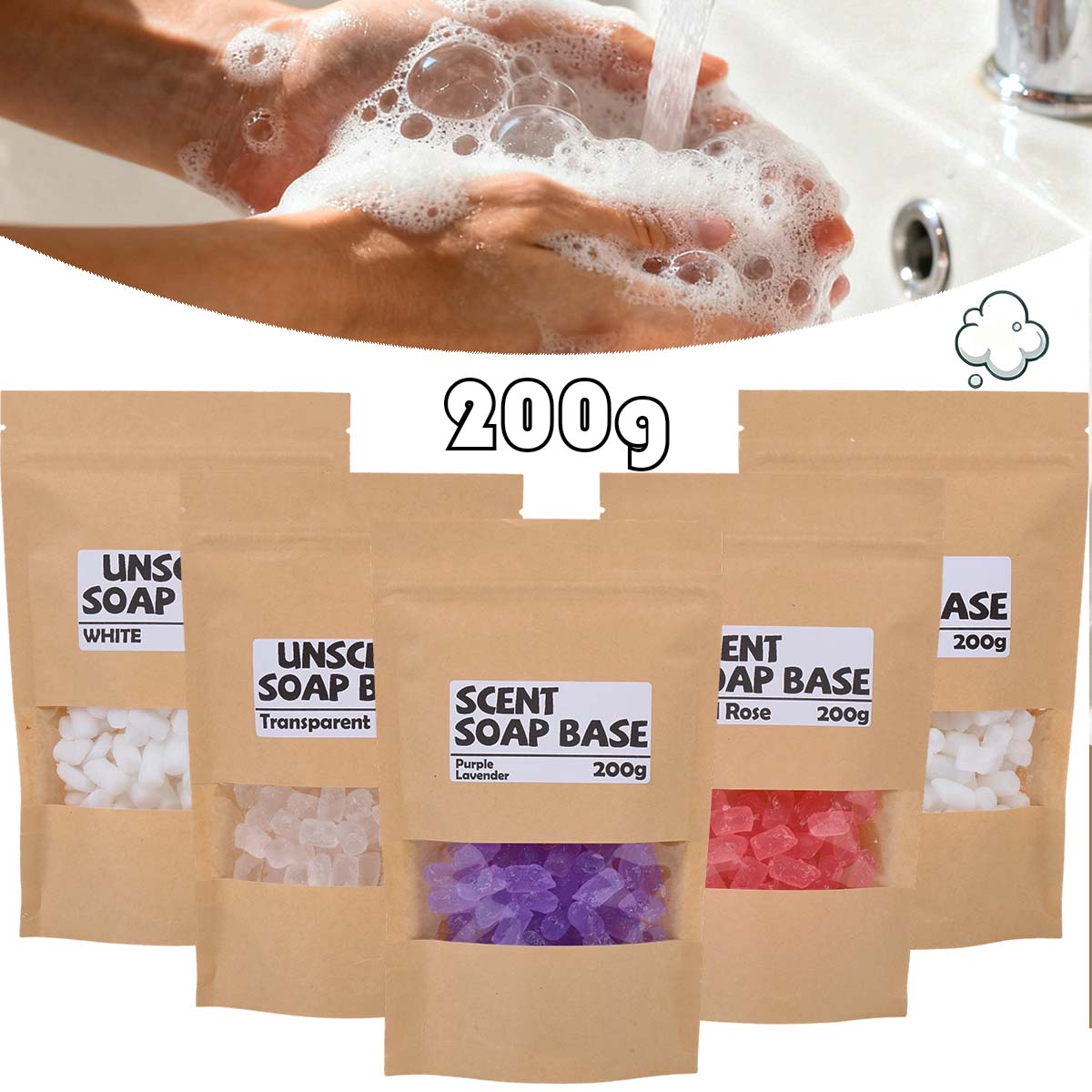 200g Scented Soap Base Glyceri - Soap Making Material Wholesale recensione e prezzo