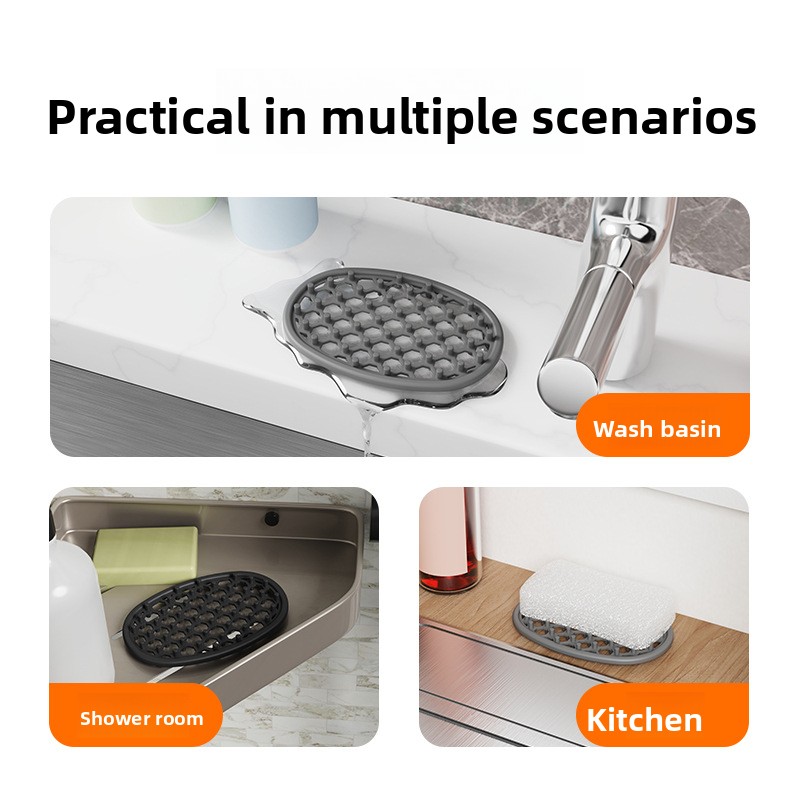 Silicone Soap Box - No-drillin - Soap Dish Draining recensione e prezzo