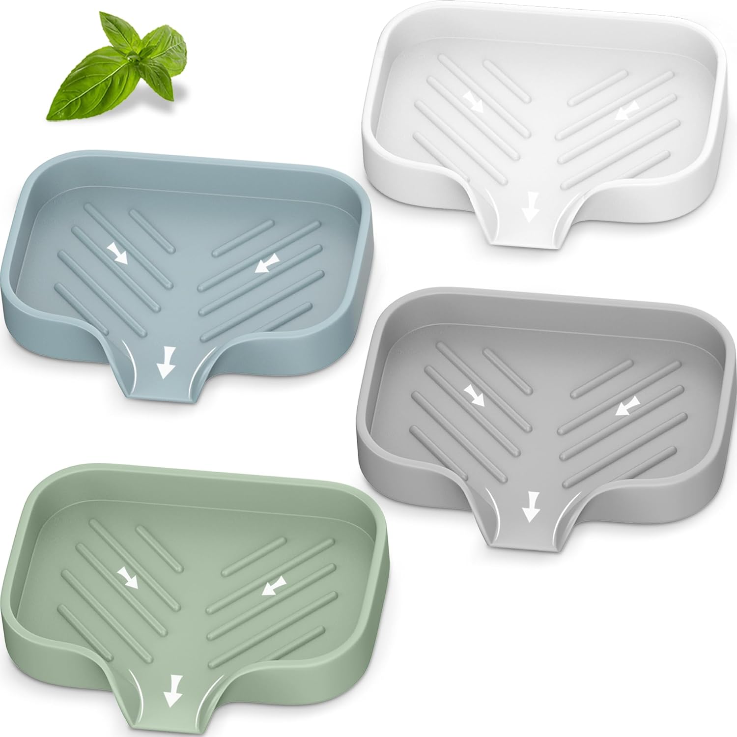 Silicone Soap Dish 4-Pack Self - Soap Dish Draining recensione e prezzo
