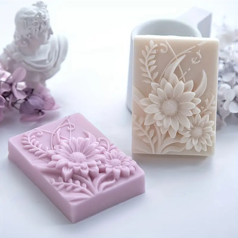 3D Flower Square Soap Silicone - Soap Making Chemical recensione e prezzo