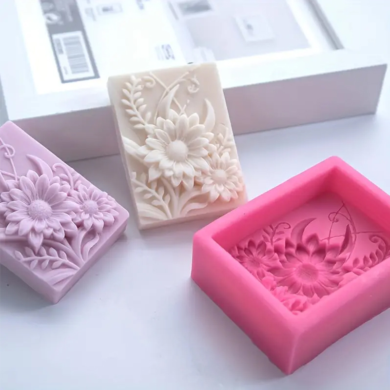 3D Flower Square Soap Silicone - Soap Making Chemical recensione e prezzo