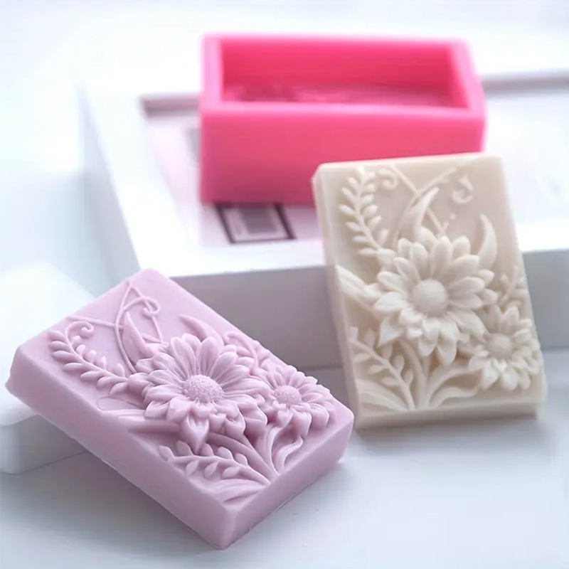 3D Flower Square Soap Silicone - Soap Making Chemical recensione e prezzo
