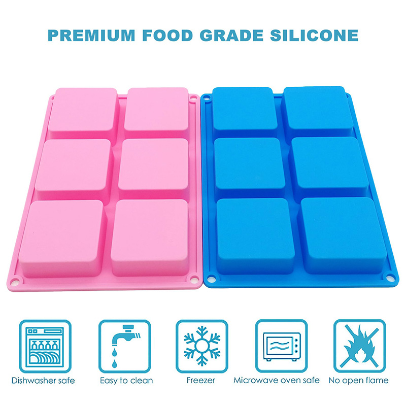 Square Soap Molds 6-Cavity Non - Soap Making Party recensione e prezzo