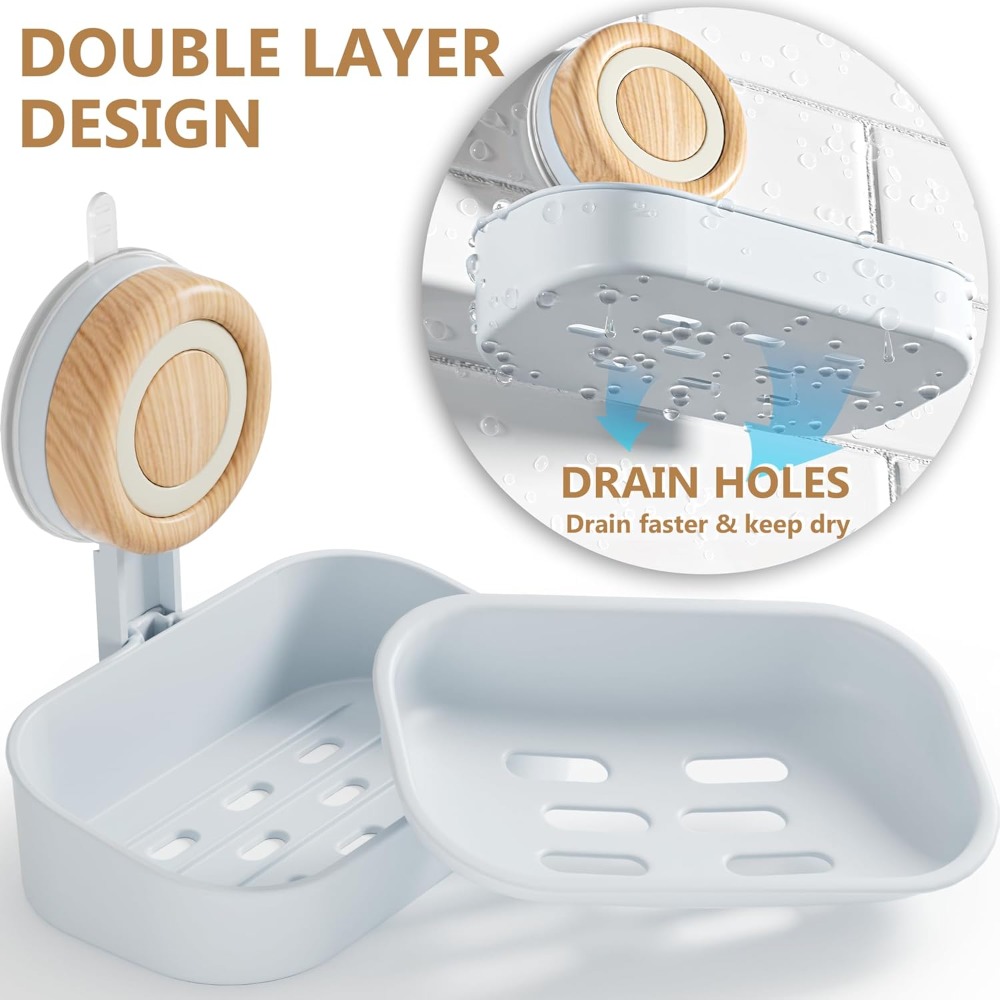 2 Pack Double Layer Soap Dish  - Soap Dish Draining recensione e prezzo