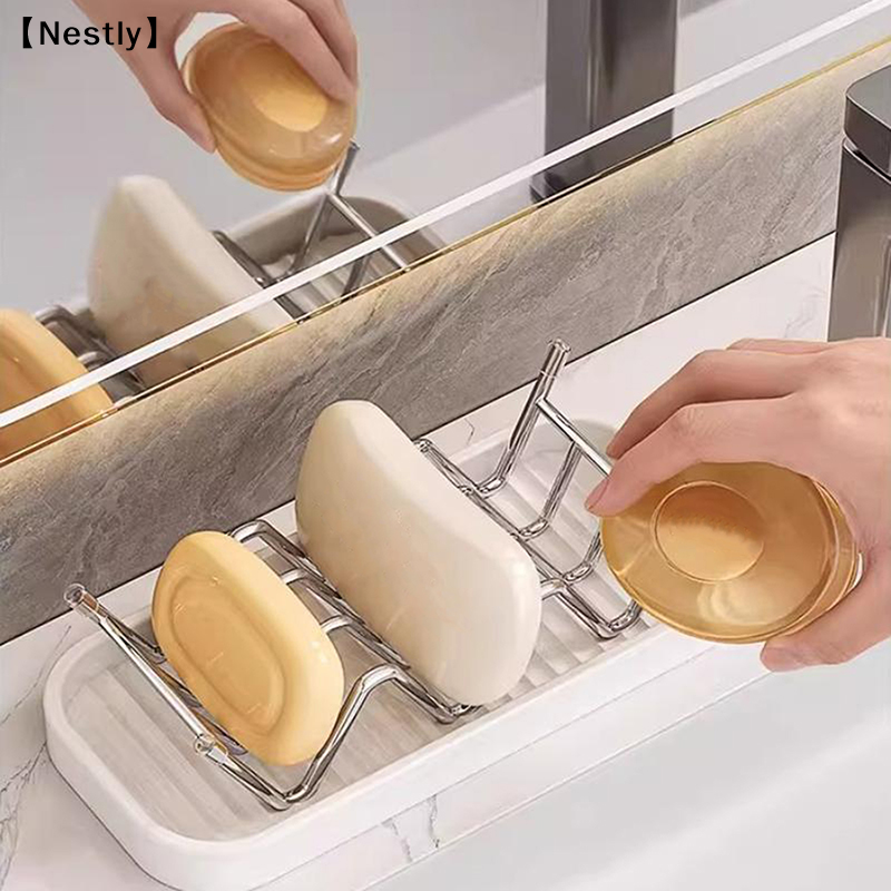 Stainless Steel W-Shaped Soap  - Soap Dish Draining recensione e prezzo