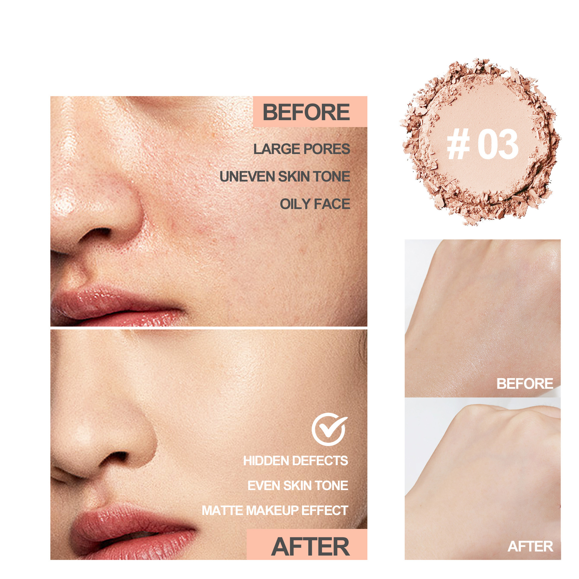 8 Color Matte Face Pressed Pow - Mica Powder Colorant recensione e prezzo