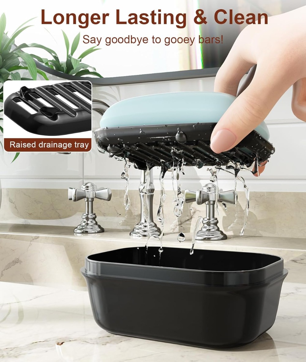 Leakproof Soap Dish with Lid & - Soap Dish Draining recensione e prezzo
