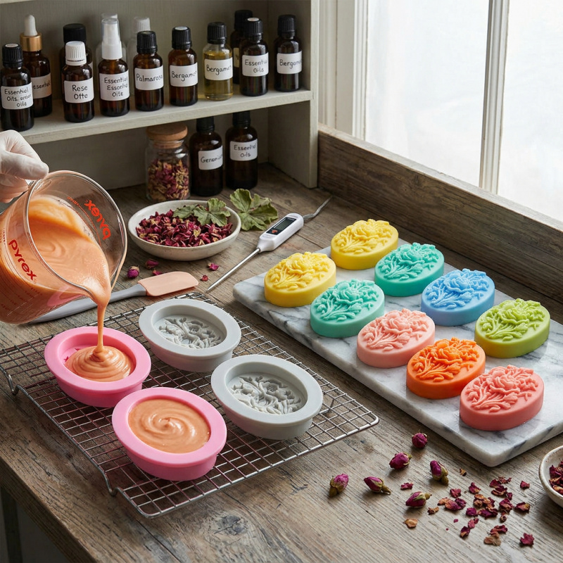 4 Silicone mold with flower sh - Soap Making Party recensione e prezzo