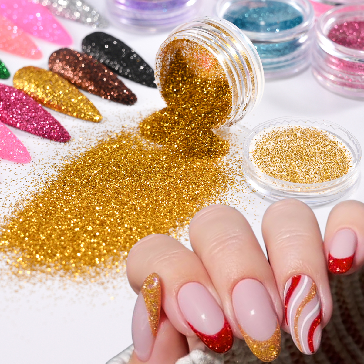 24Colors/Set Holographic Nail  - Mica Powder Colorant recensione e prezzo